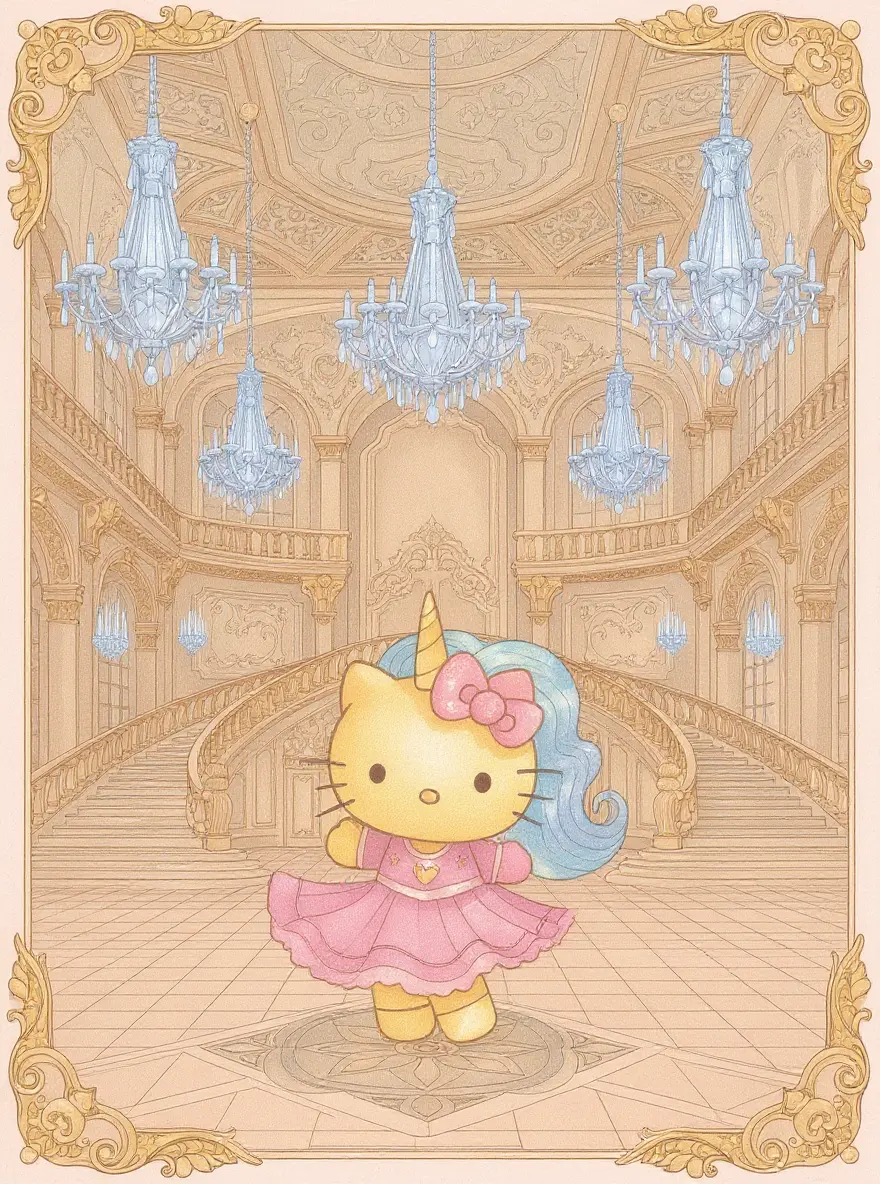 Baroque Hello Kitty Unicorn Ballroom