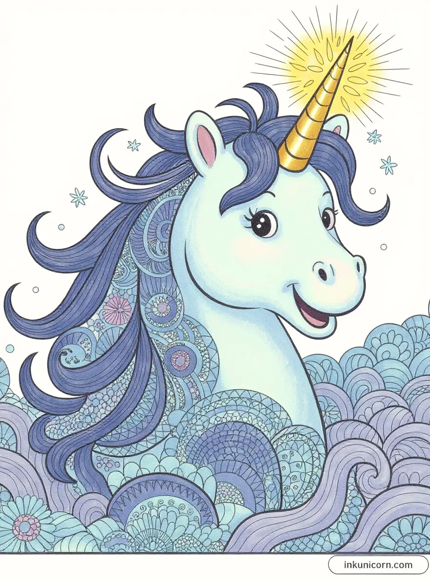 Care Bears Unicorn Zentangle Mandala