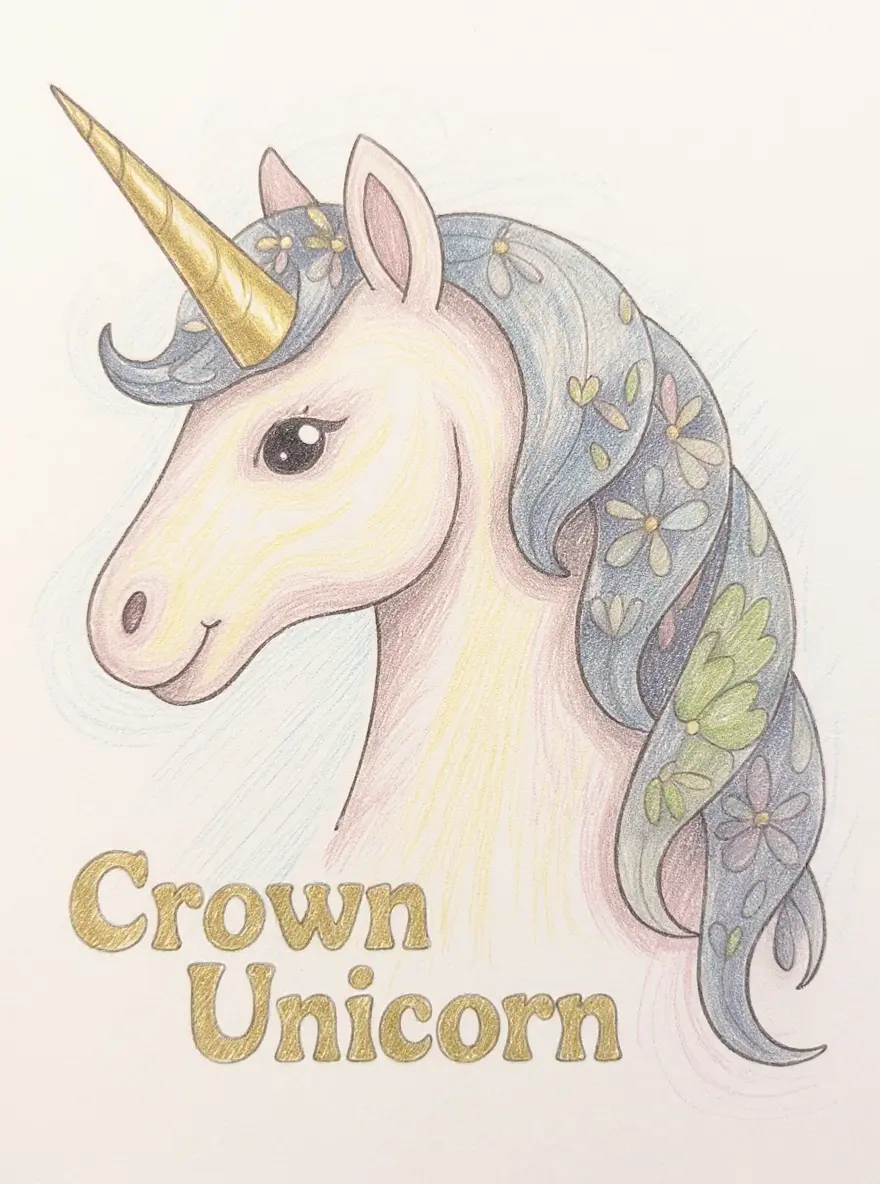 Crown Unicorn Head Profile