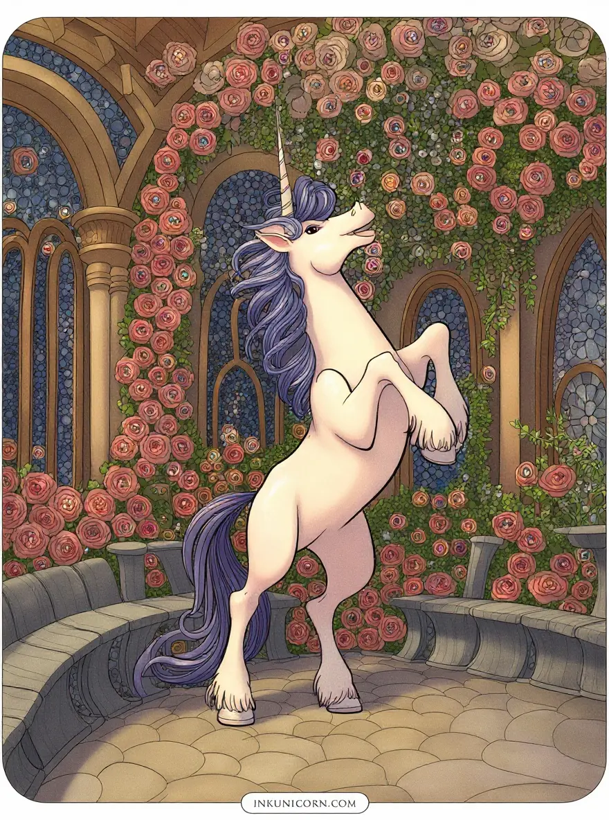 Detailed Trolls Unicorn Castle Courtyard