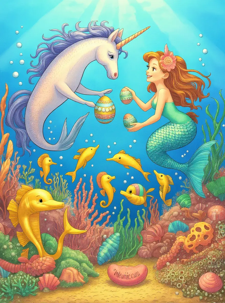 Easter Unicorn and Mermaid Underwater Party