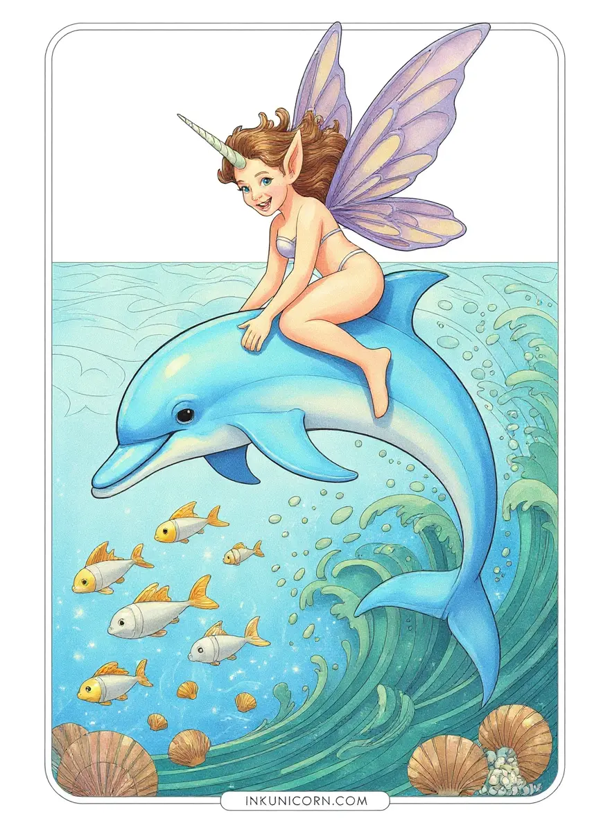 Fairy Unicorn and Dolphin Ocean Adventure