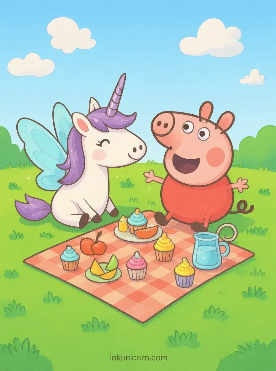 Fairy Unicorn and Peppa Pig Picnic