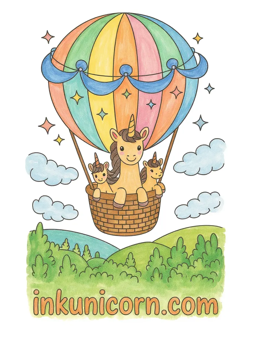 Family Unicorn Hot Air Balloon Ride