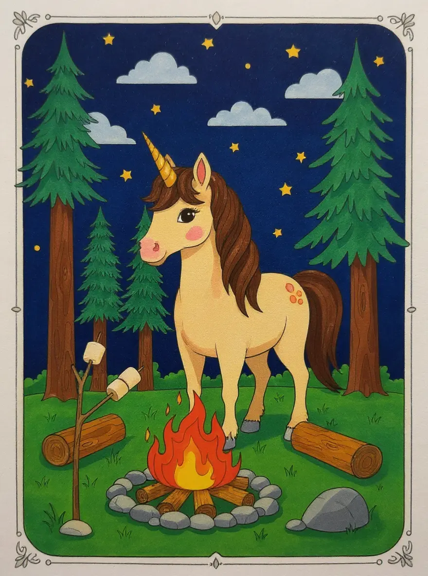 Forest Campfire Glow