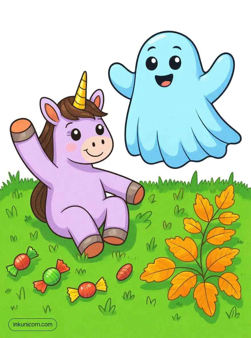 Ghost and Unicorn Buddy Scene