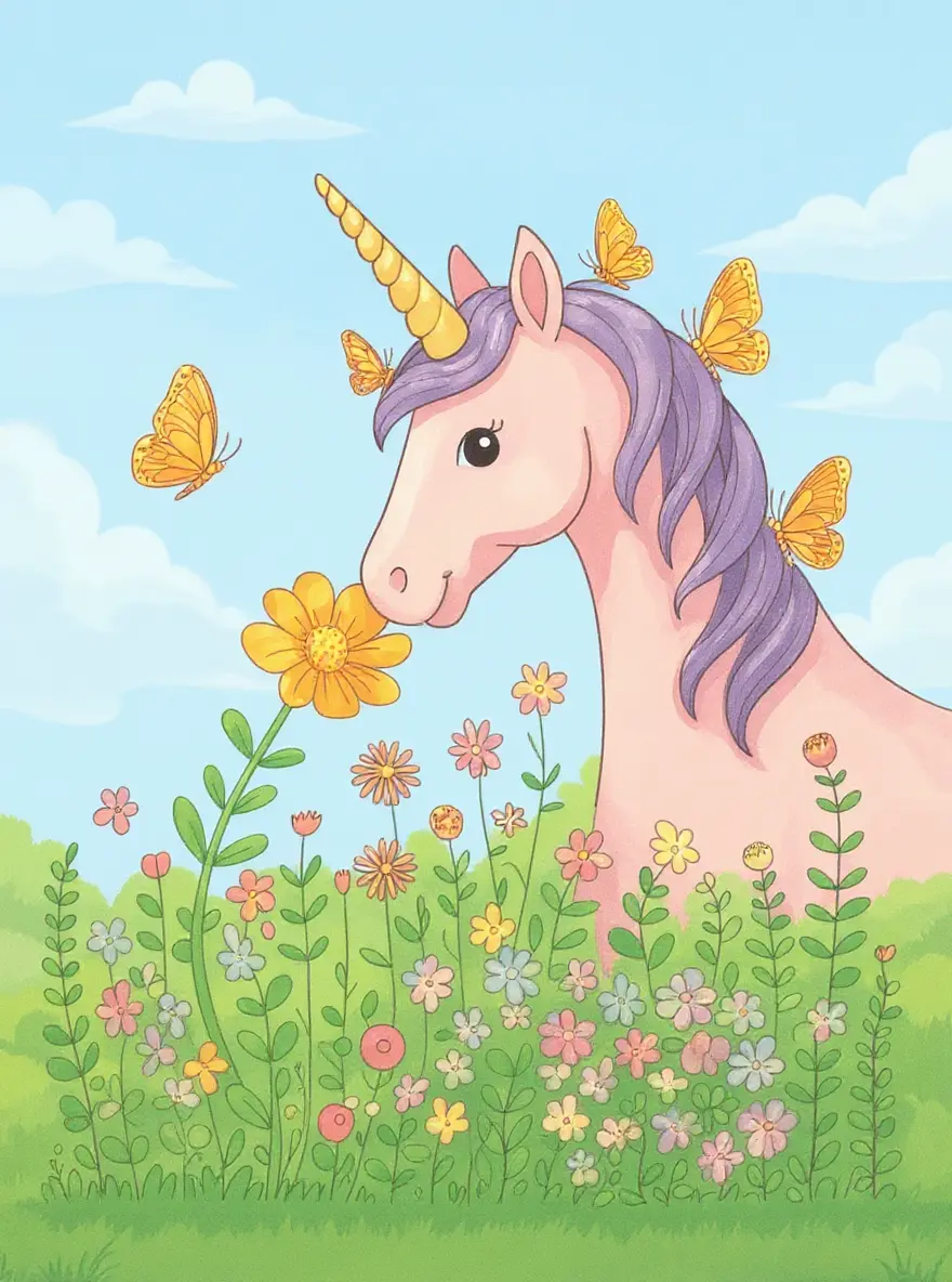 Ice Cream Unicorn Butterfly Garden