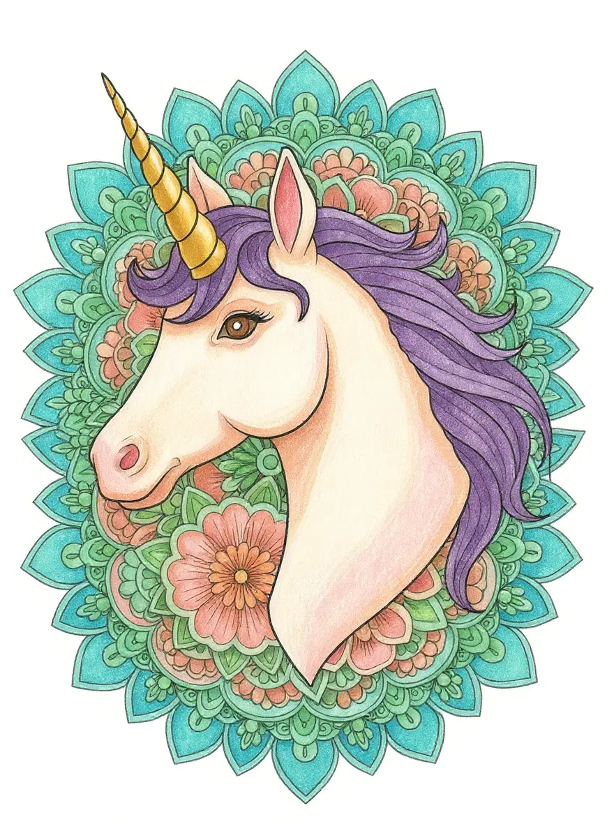 Mandala Bloom Unicorn