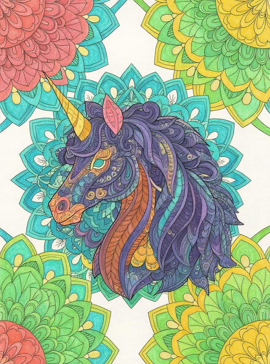 Mandala Blossom Unicorn