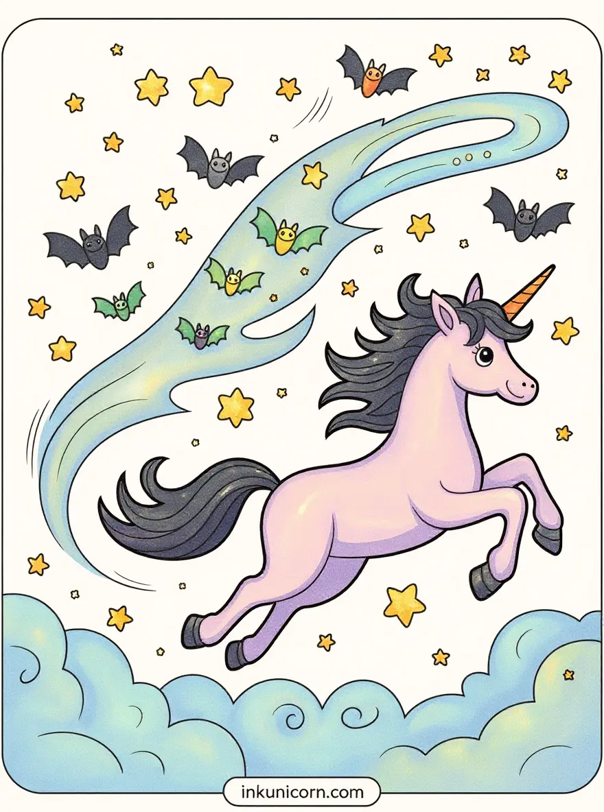 Mischievous Unicorn and Dancing Bats