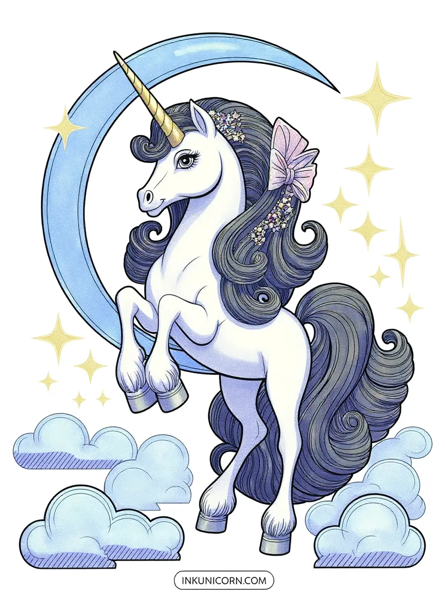 Moon Unicorn with Rainbow High Style