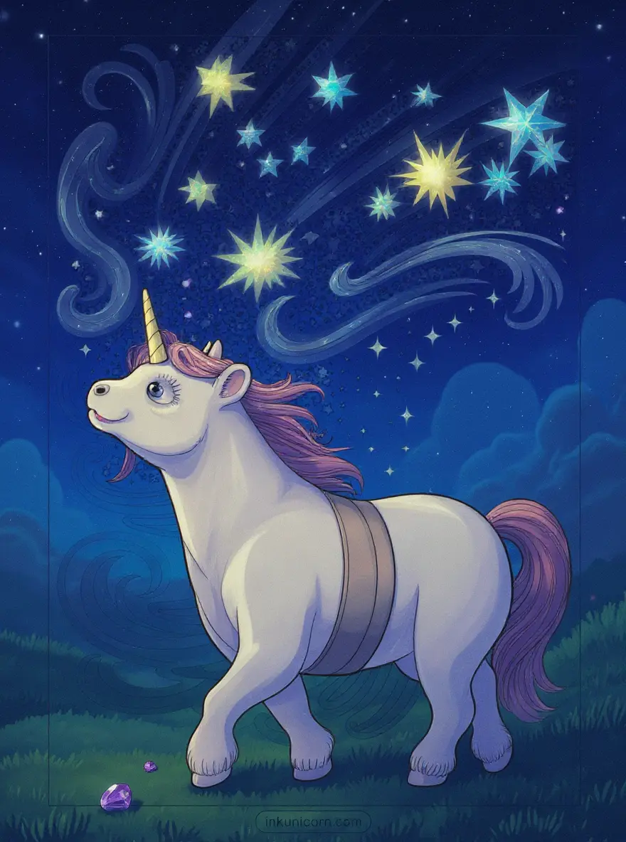 Panda Unicorn and Magical Stars