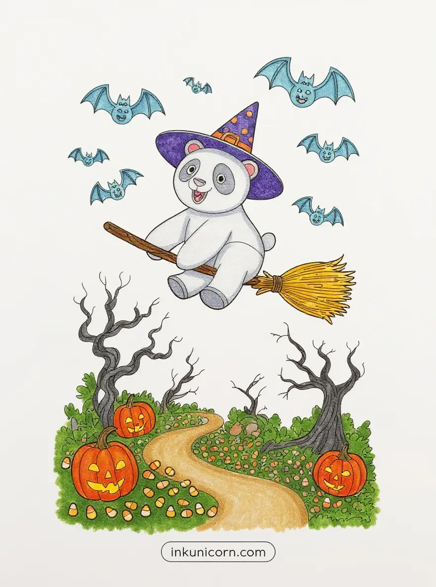 Panda Unicorn Halloween Trick-Or-Treat