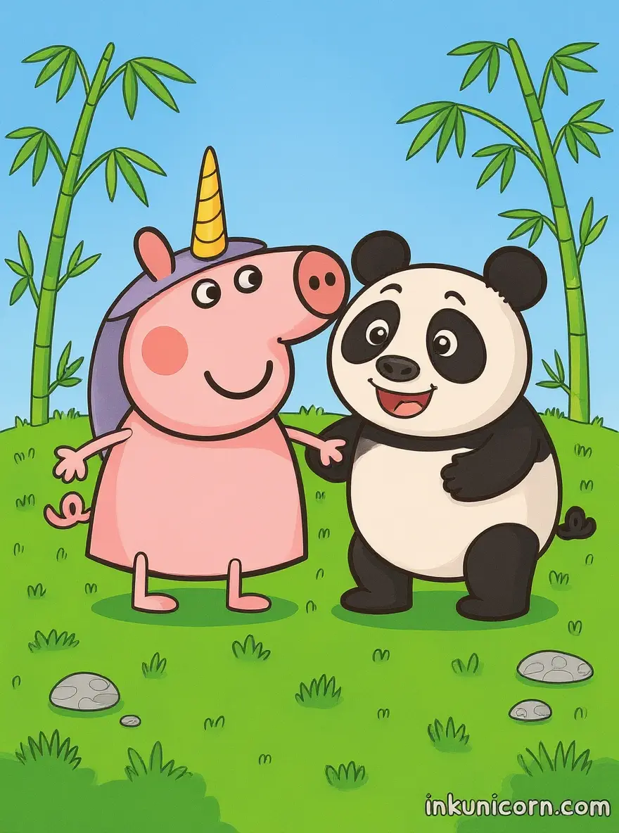 Peppa Pig Unicorn and Panda Adventure