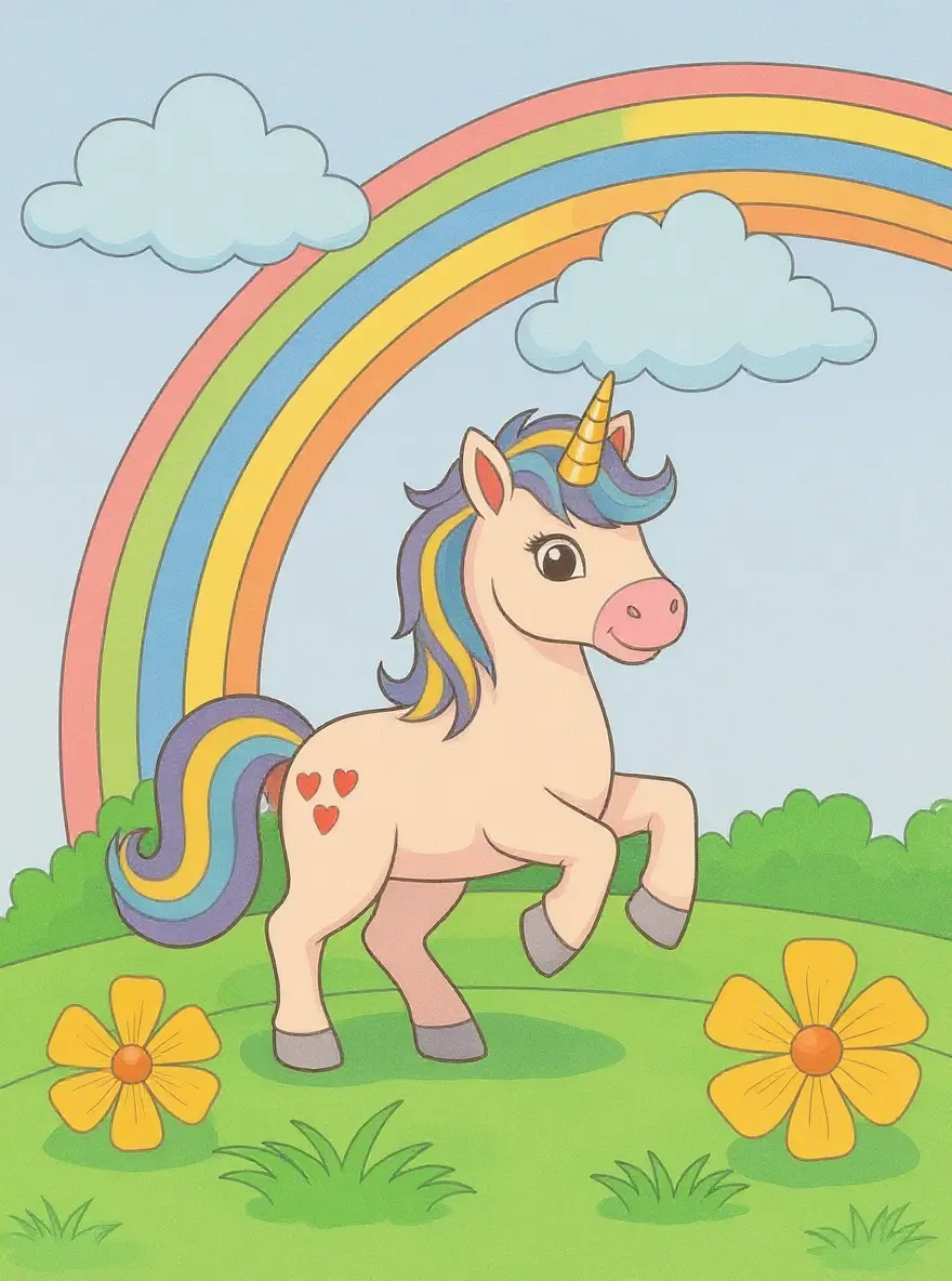 Rainbow Meadow Unicorn