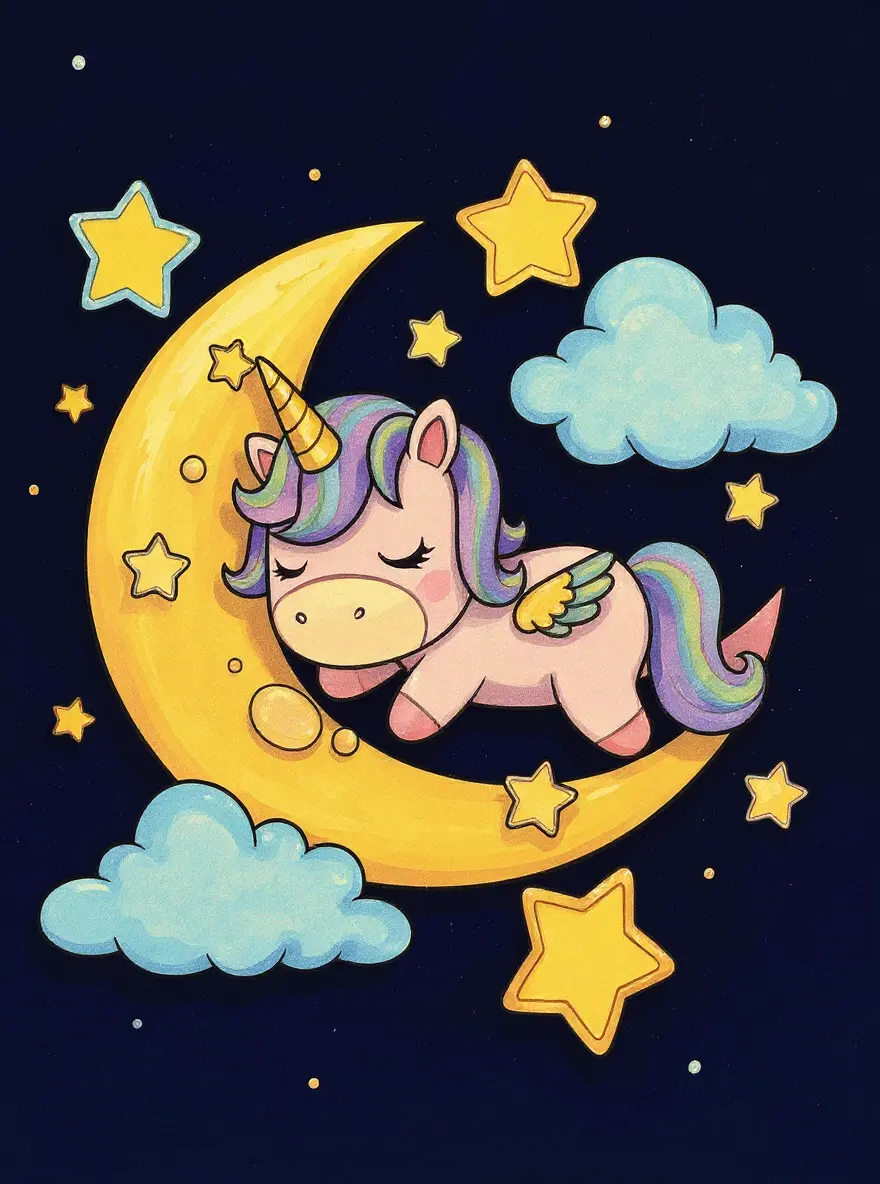 Sleepy Moon Unicorn