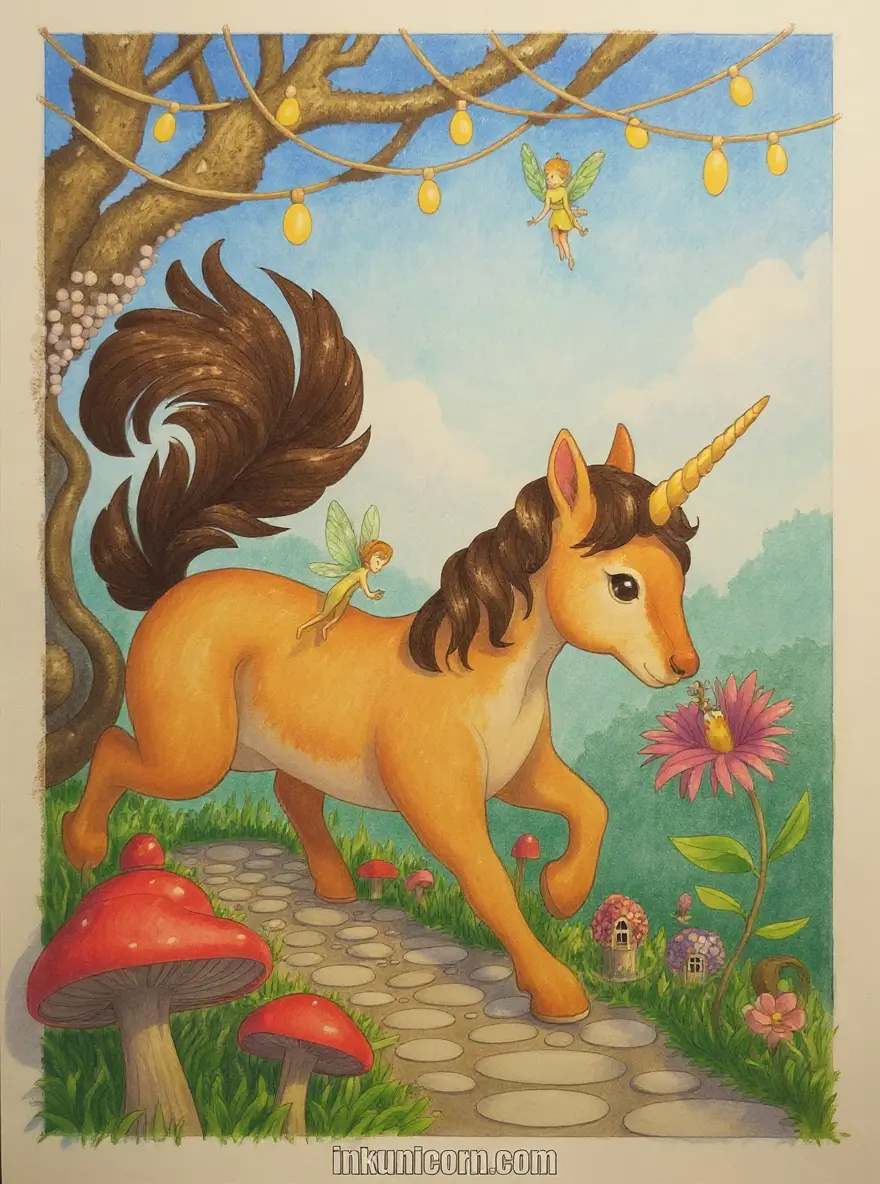 Squirrel Unicorn Fairy Garden