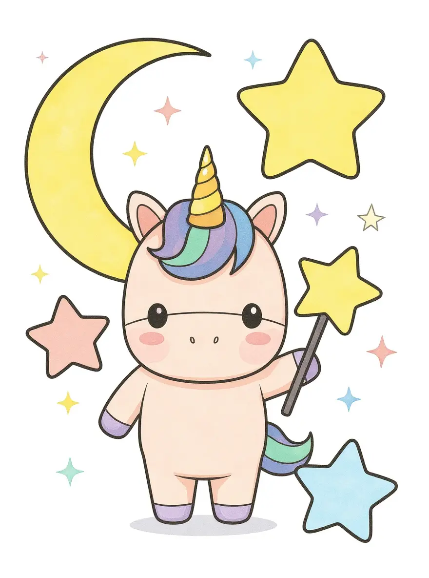 Star Wand Magic Unicorn
