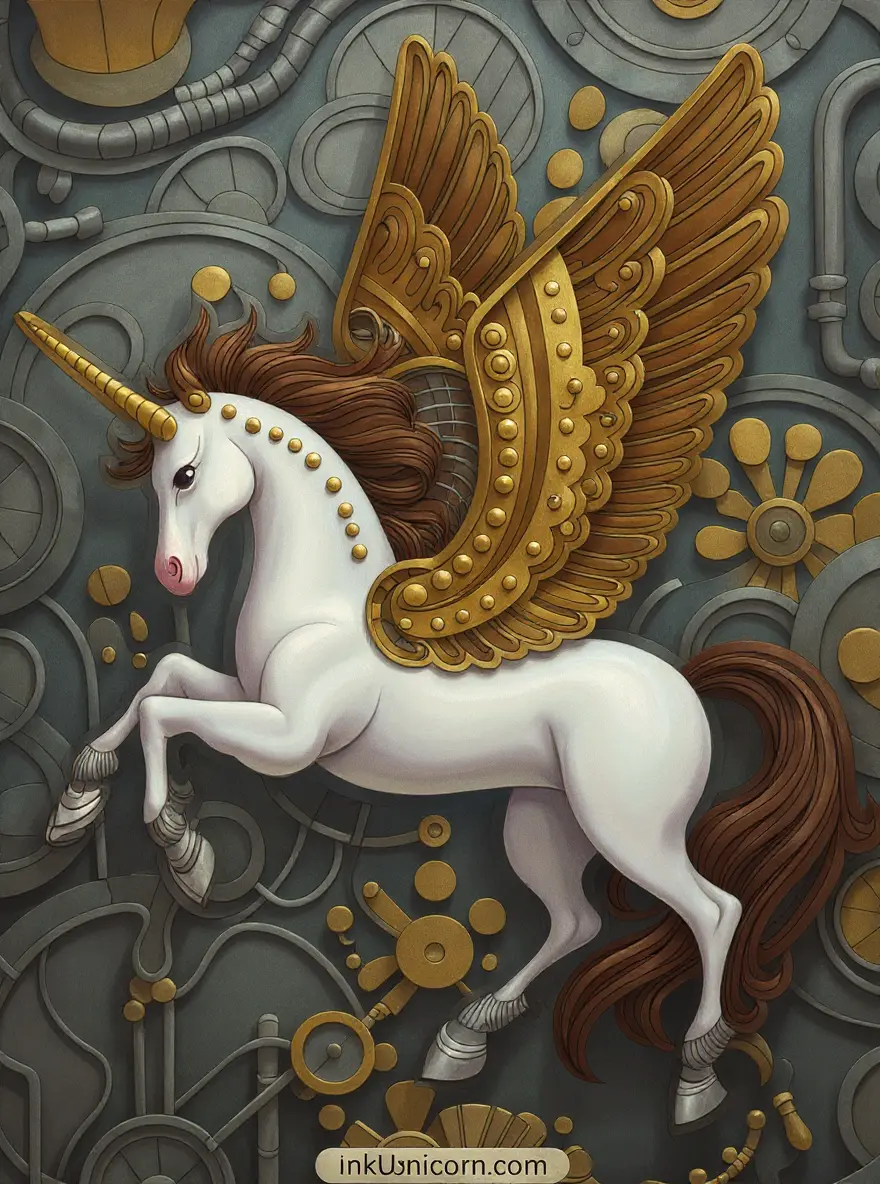 Steampunk Pegasus Unicorn Machine