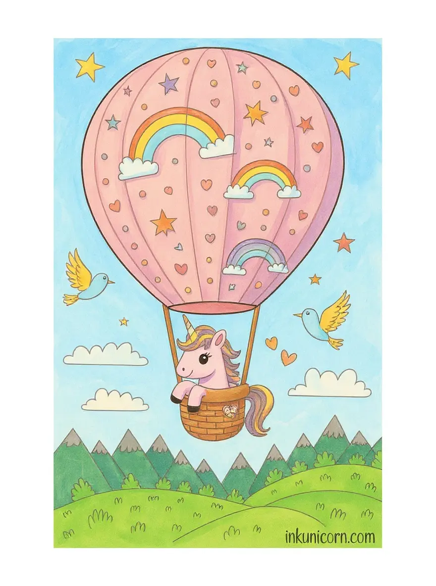 Tokidoki Unicorn on a Hot-Air Balloon Ride