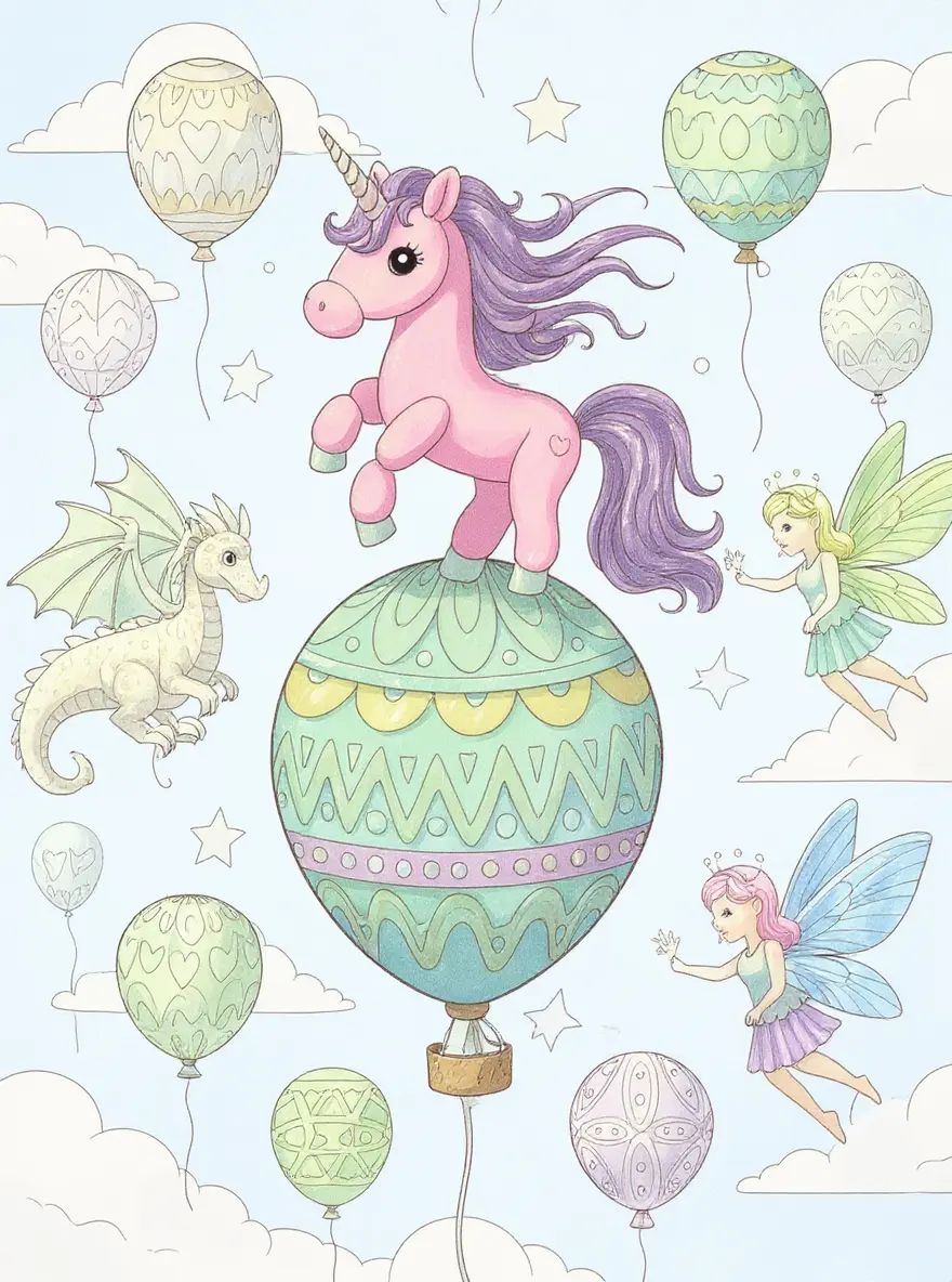 Unicorn Balloon Festival In The Sky