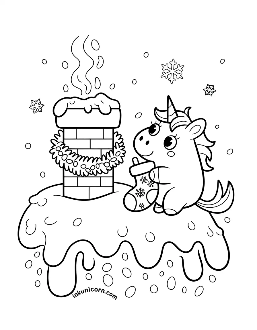 Baby Unicorn Waiting For Santa