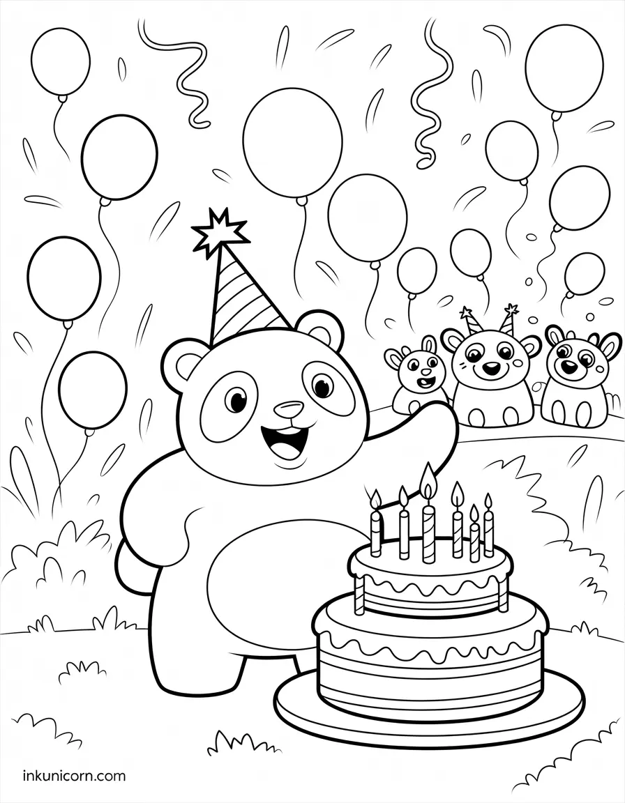 Birthday Panda Unicorn Celebration