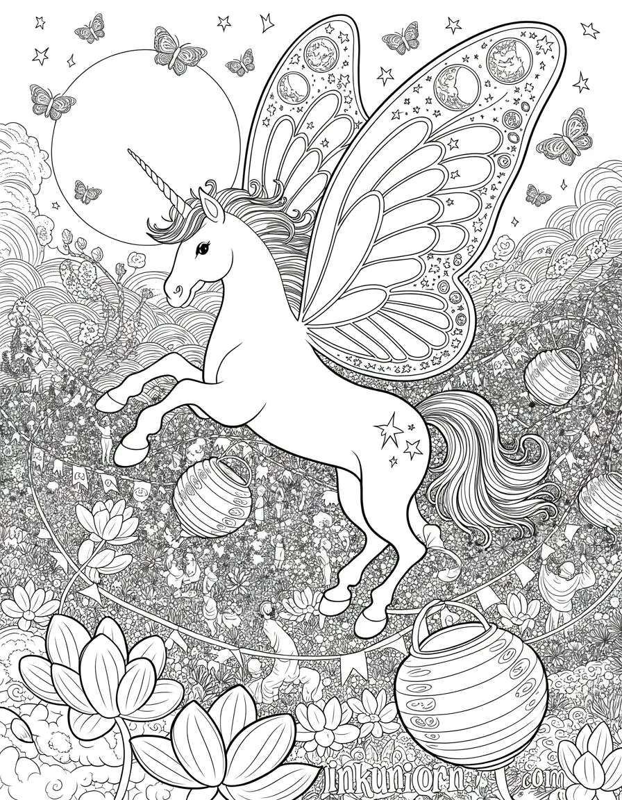 Butterfly Unicorn Lunar Festival