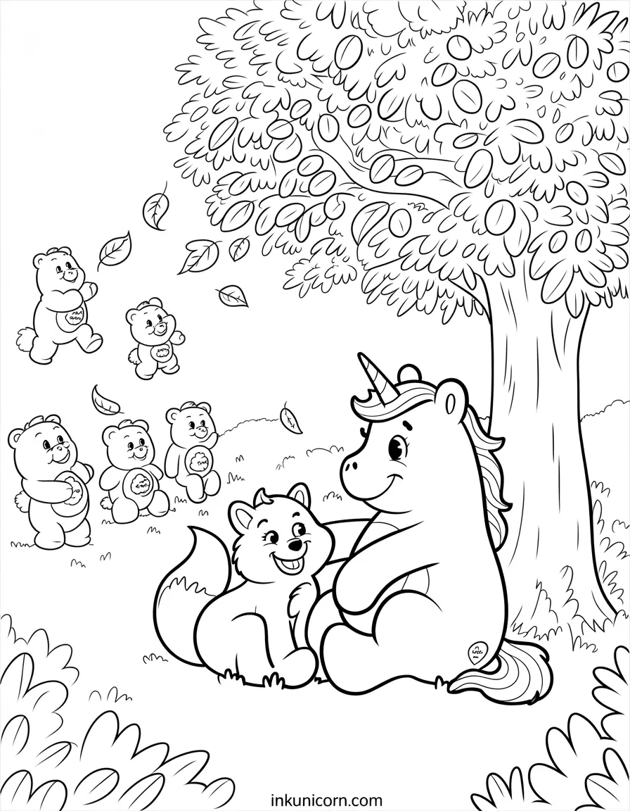 Care Bears Unicorn and Friendly Fox