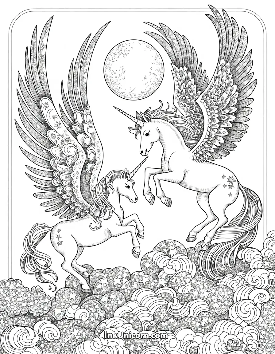 Fairy Unicorn and Alicorn Moon Dance
