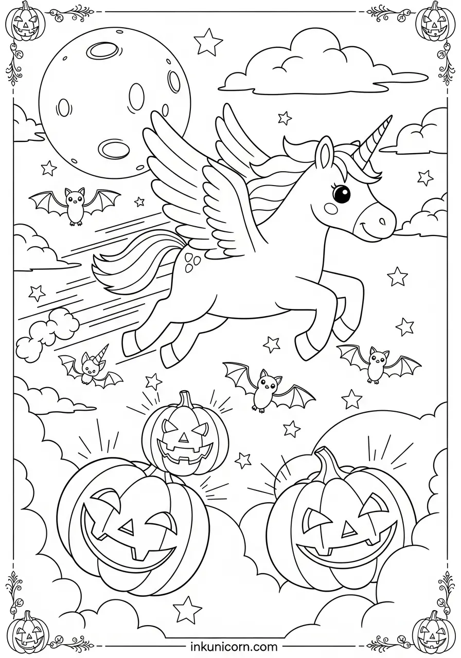 Flying Unicorn Halloween Adventure