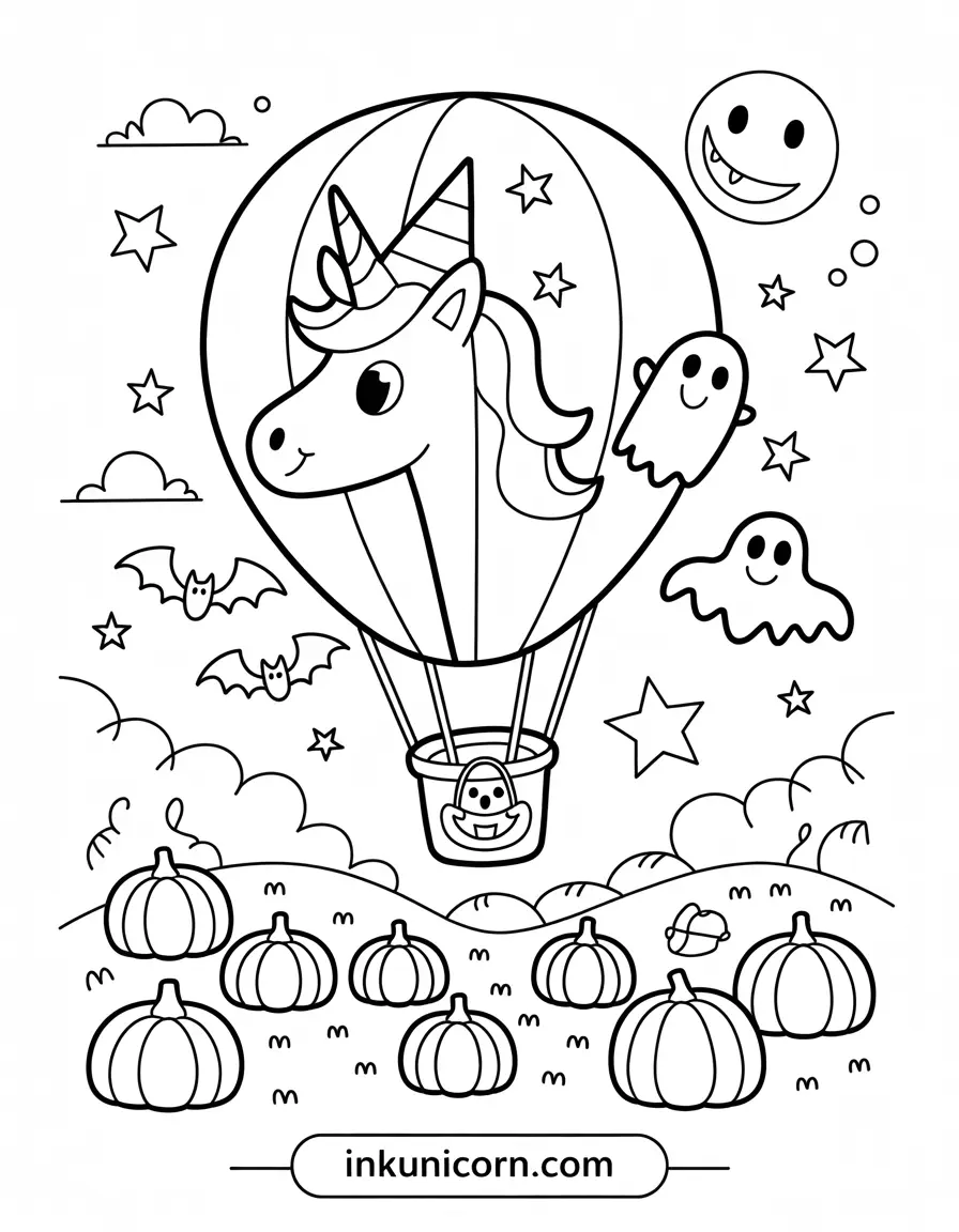 Halloween Night Unicorn Balloon Ride
