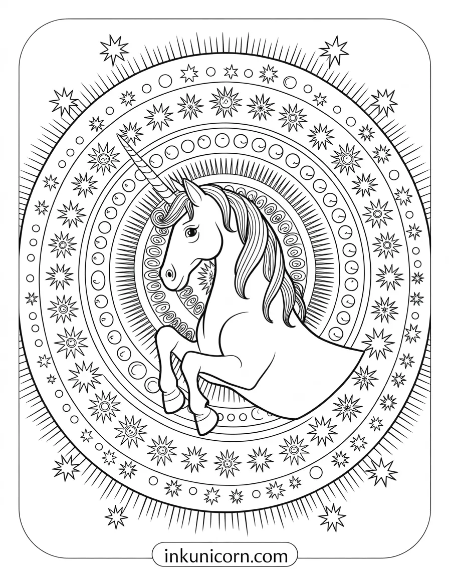 Hard Mandala Stars Little Twin Stars Unicorn
