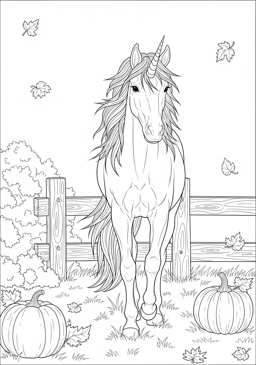 Harvest Leaves Festival Unicorn