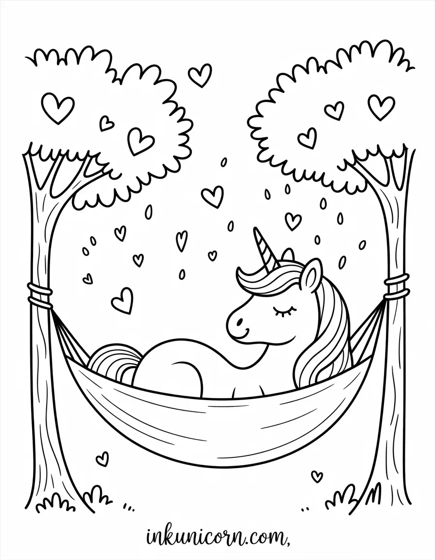 Heart Unicorn with Swinging Hammock