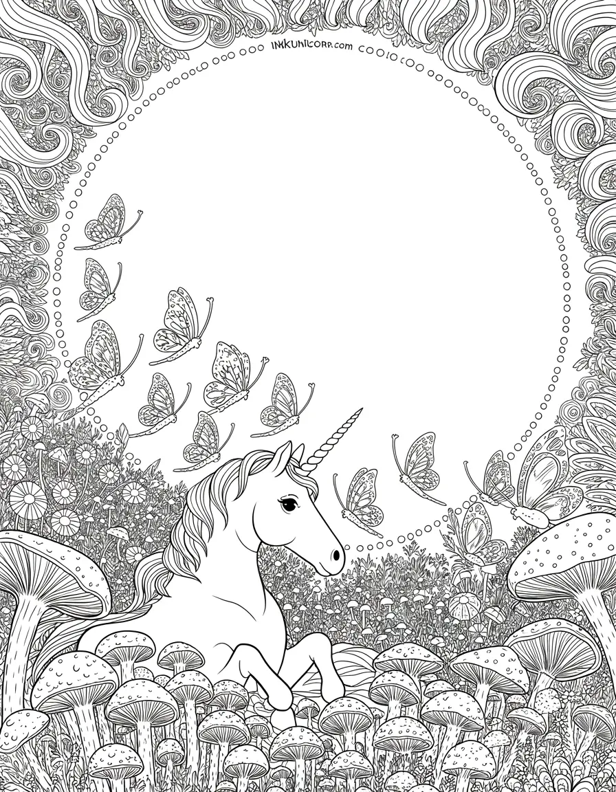 Magic Wand Unicorn With Fairy Circle