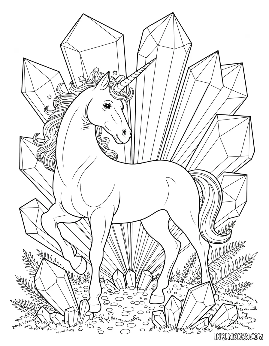 Magical Unicorn With Crystal Balloons
