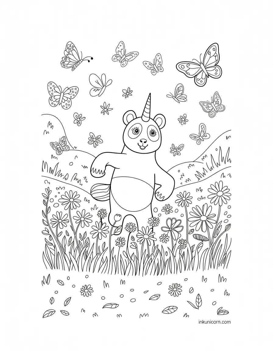 Panda Unicorn and the Butterfly Meadow