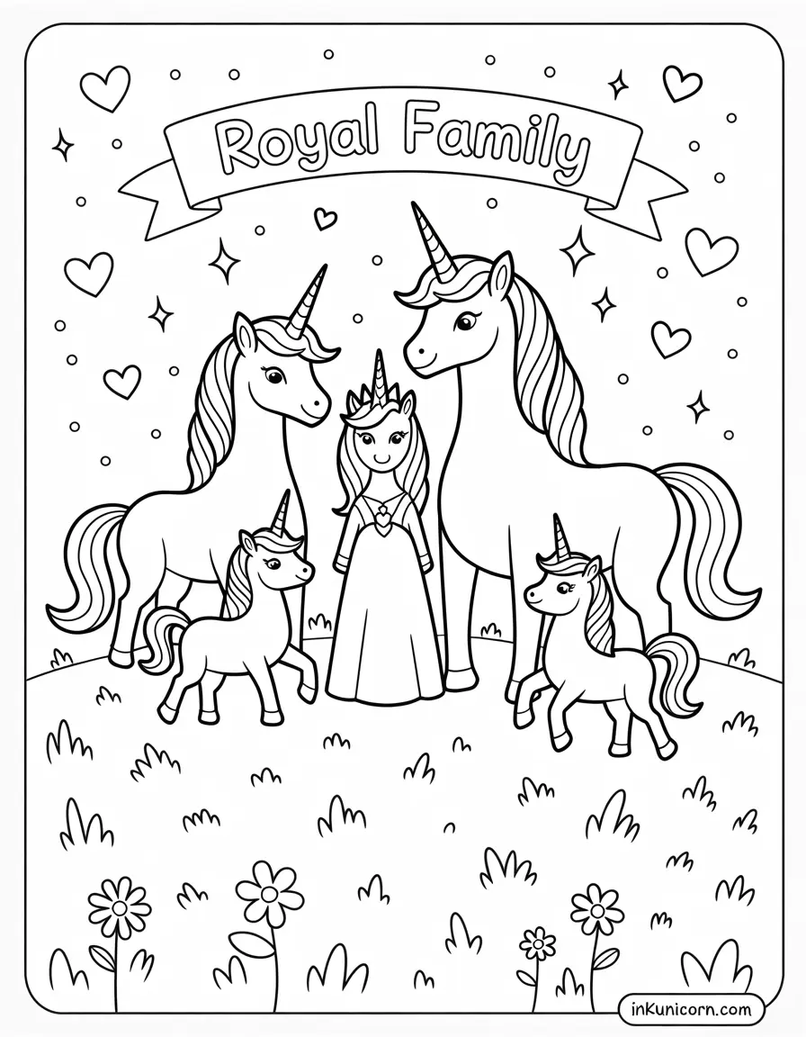 Princess Unicorn And Her Royal Family