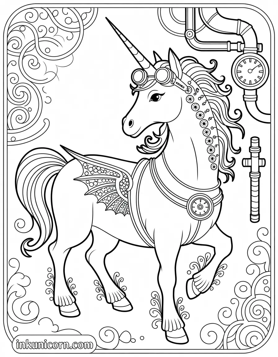 Steampunk Kelpie Unicorn