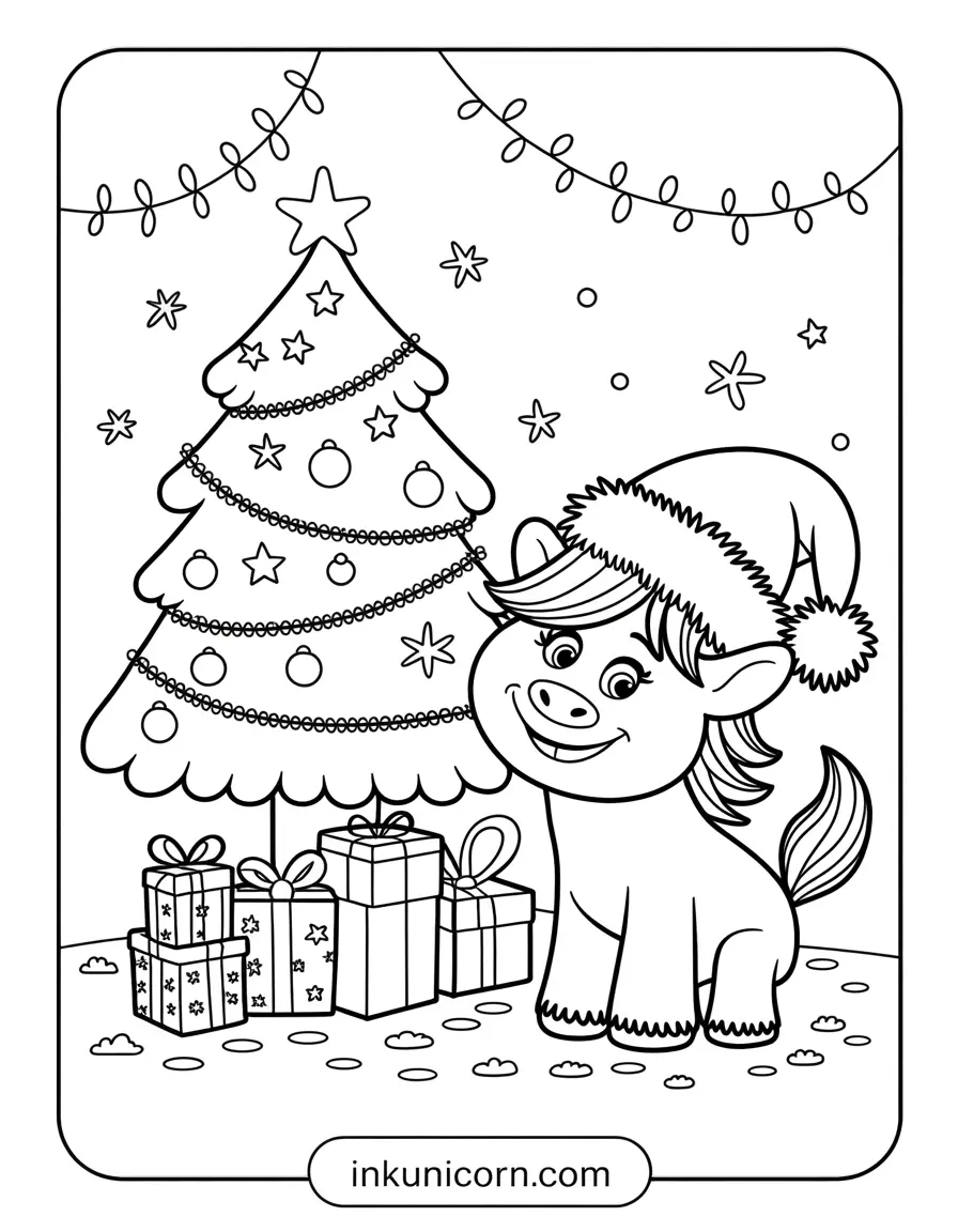 Trolls Unicorn In Christmas Wonderland