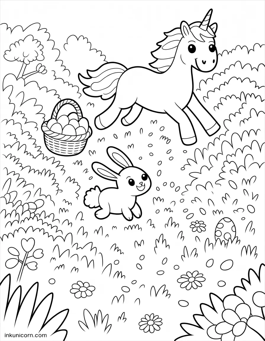Unicorn and Bunny Egg Hunt