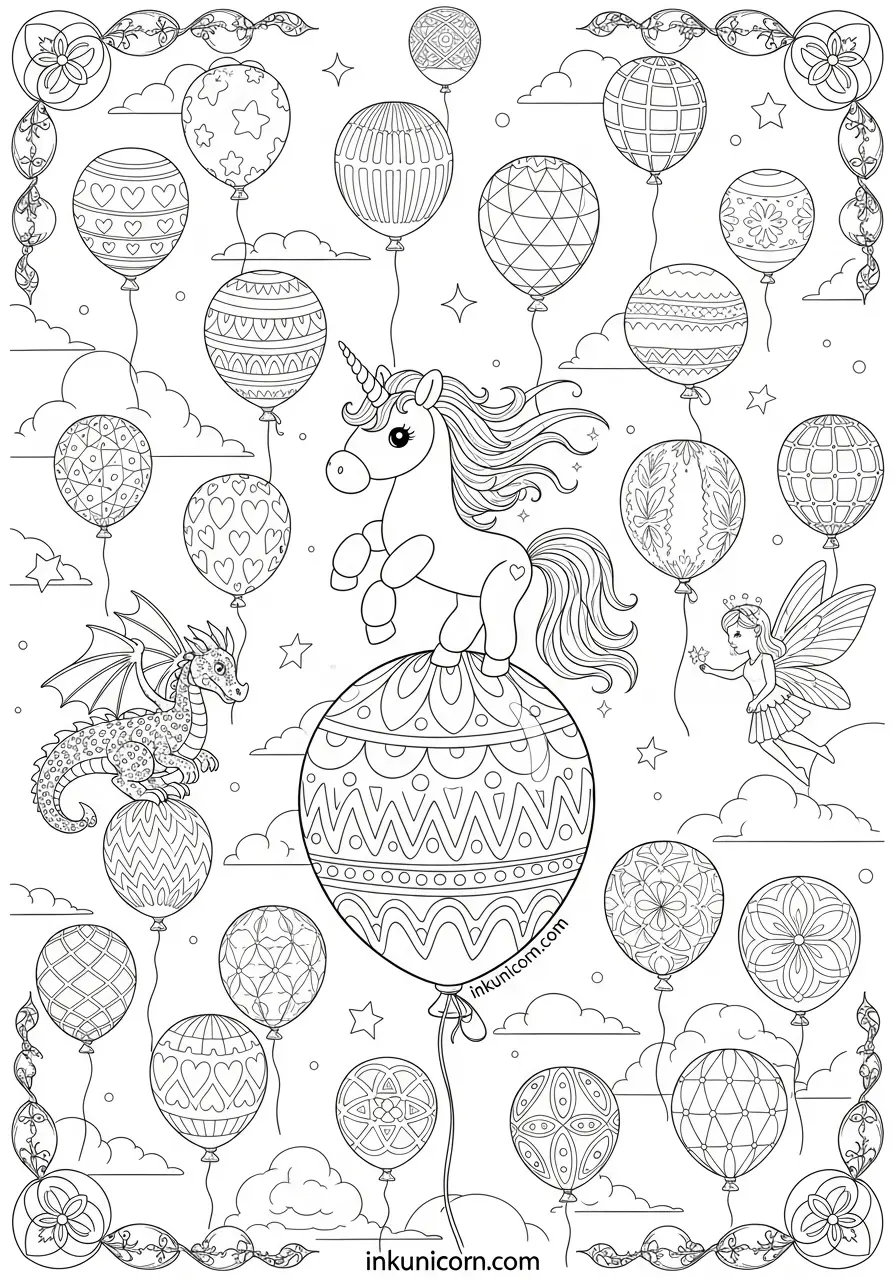 Unicorn Balloon Festival In The Sky