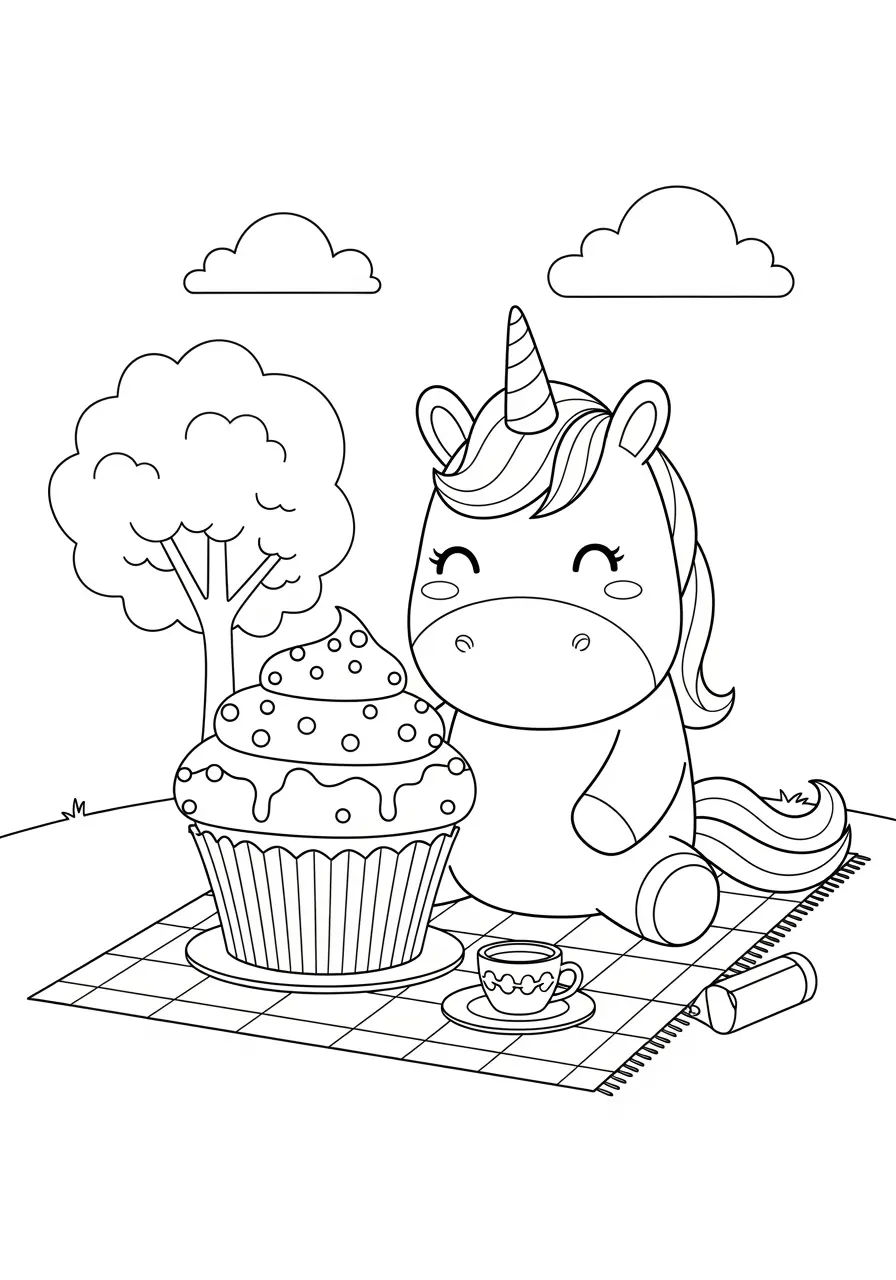Unicorn Cupcake Picnic