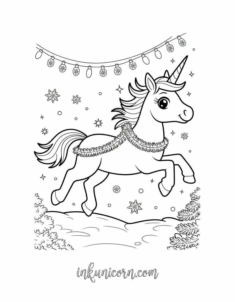 Unicorn Fairy Lights And Garland