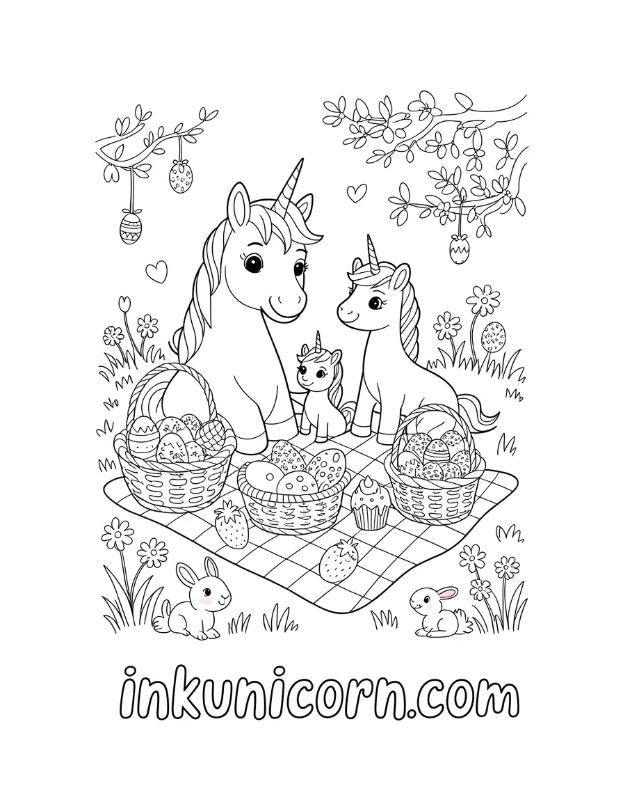 Unicorn Family Easter Picnic